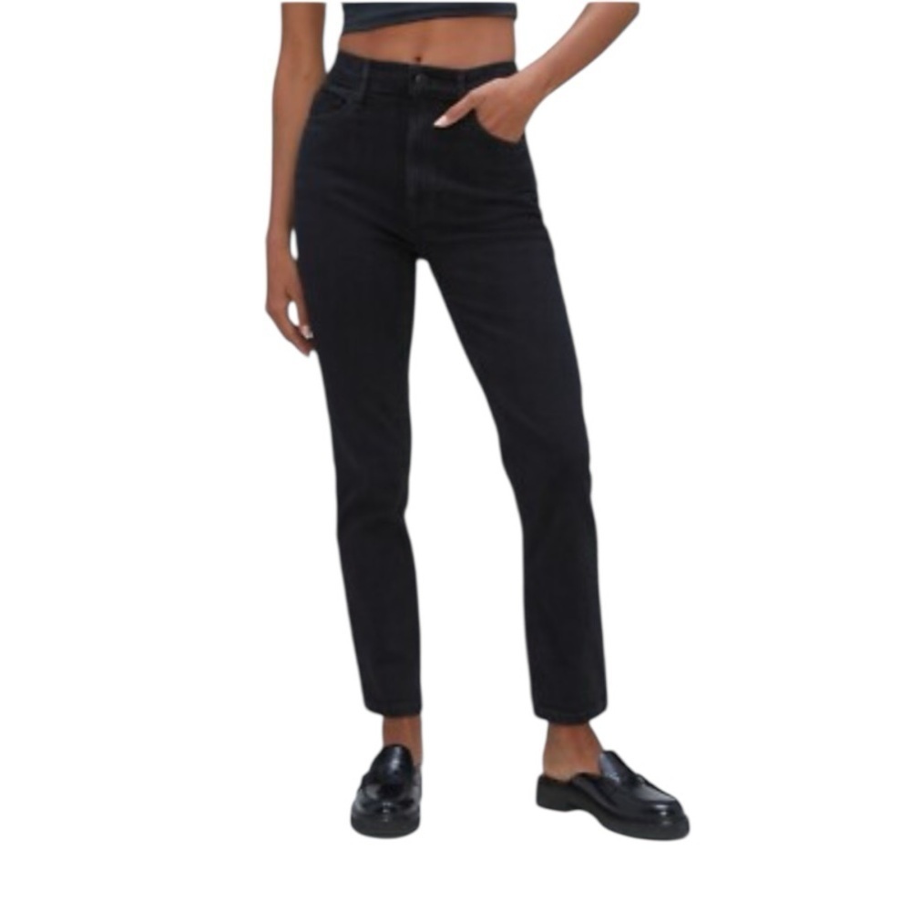 Everlane Womens The Original Cheeky Jeans Stretch Coal Black Size 27 #1864